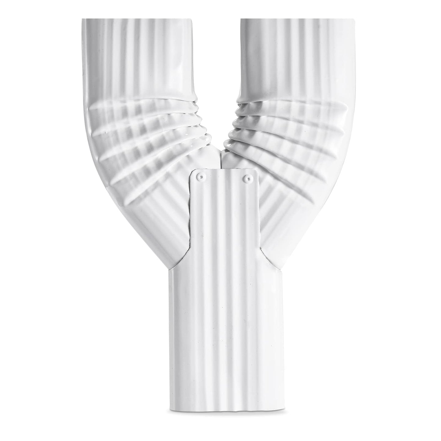 VYH Downspout Gutter Y Diverter 2x3, Low Gloss White,Y Downspout, Gutter Downspout Y Connector, Downspout Diverter, Downspout downspout Y Connector (White)