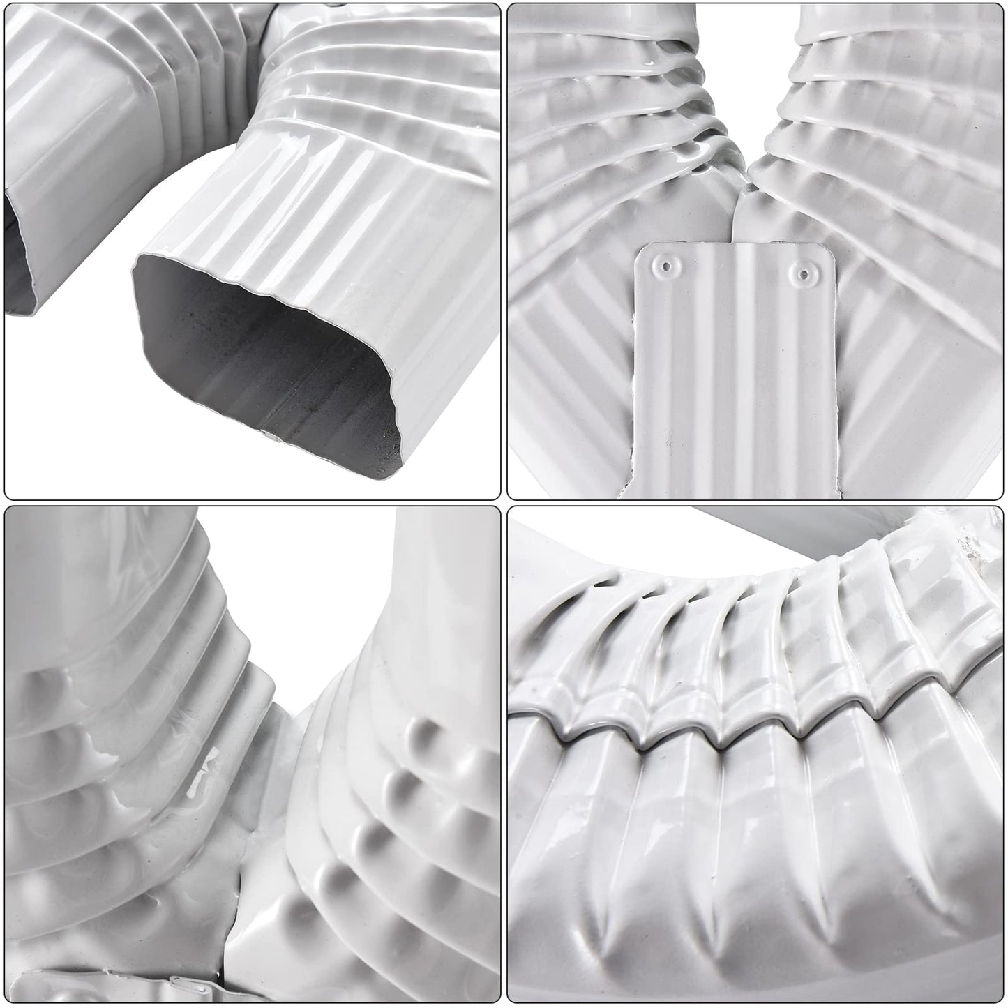 VYH Downspout Gutter Y Diverter 2x3, Low Gloss White,Y Downspout, Gutter Downspout Y Connector, Downspout Diverter, Downspout downspout Y Connector (White)