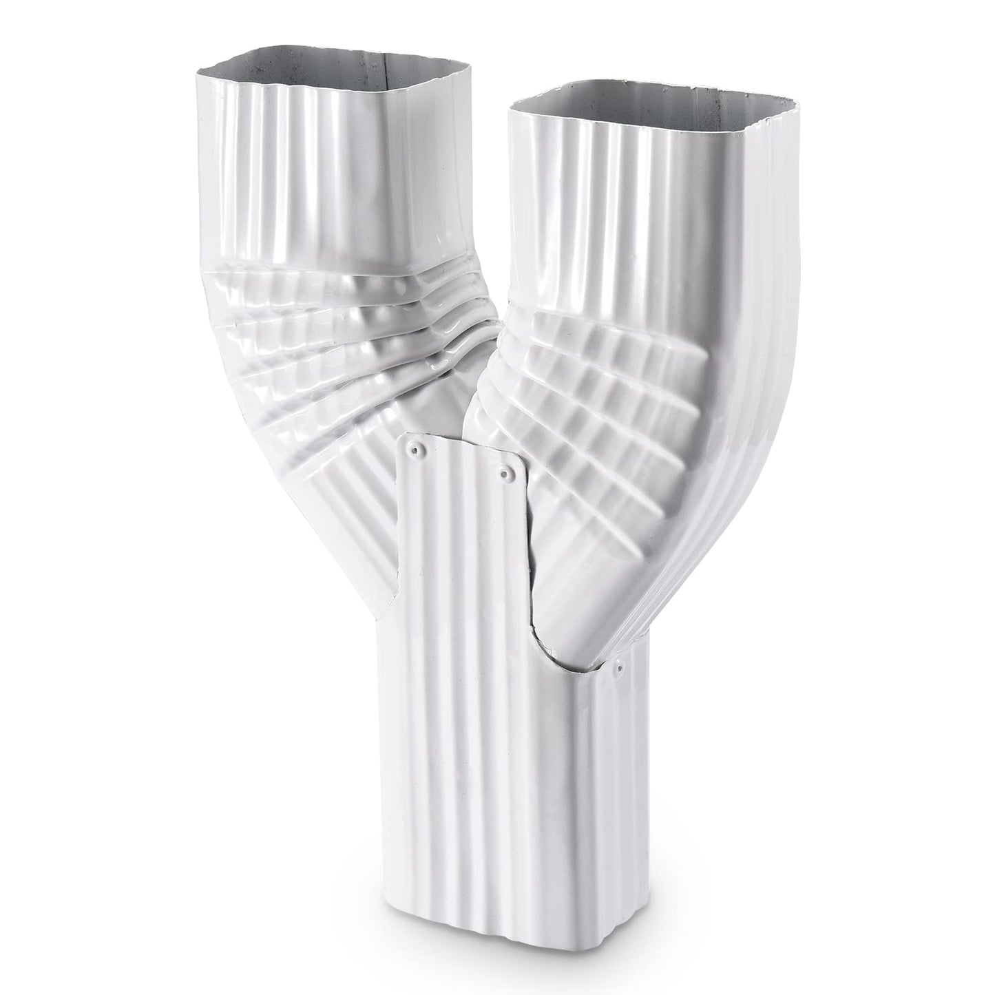 VYH Downspout Gutter Y Diverter 2x3, Low Gloss White,Y Downspout, Gutter Downspout Y Connector, Downspout Diverter, Downspout downspout Y Connector (White)