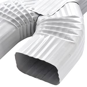 VYH Downspout Gutter Y Diverter 2x3, Low Gloss White,Y Downspout, Gutter Downspout Y Connector, Downspout Diverter, Downspout downspout Y Connector (White)