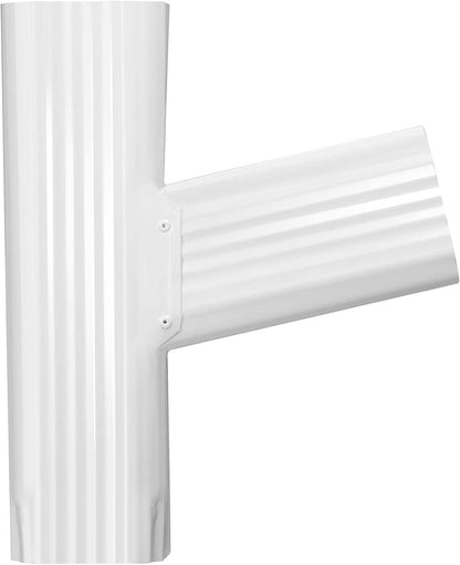 VYH Y Downspout, Downspout Gutter For Y Connector 2x3 Standard Right High Gloss White, Downspout Y Connector 2x3, Gutter Y Connector, Rain Gutter Downspout