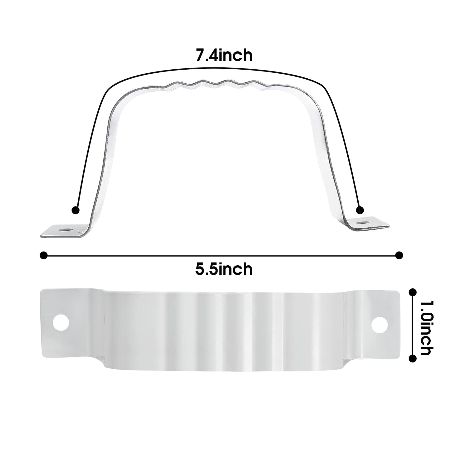 VYH Downspout Adapter Gutter Downspout Strap 2x3 Leader Strap 2x3 2pcs