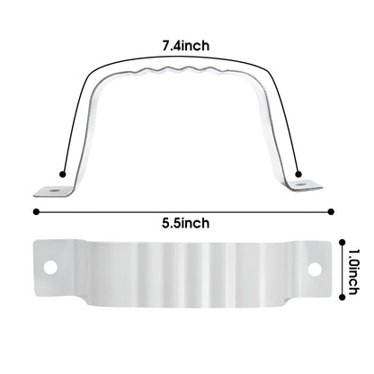 VYH Downspout Adapter Gutter Downspout Strap 2x3 Leader Strap 2x3 6pcs