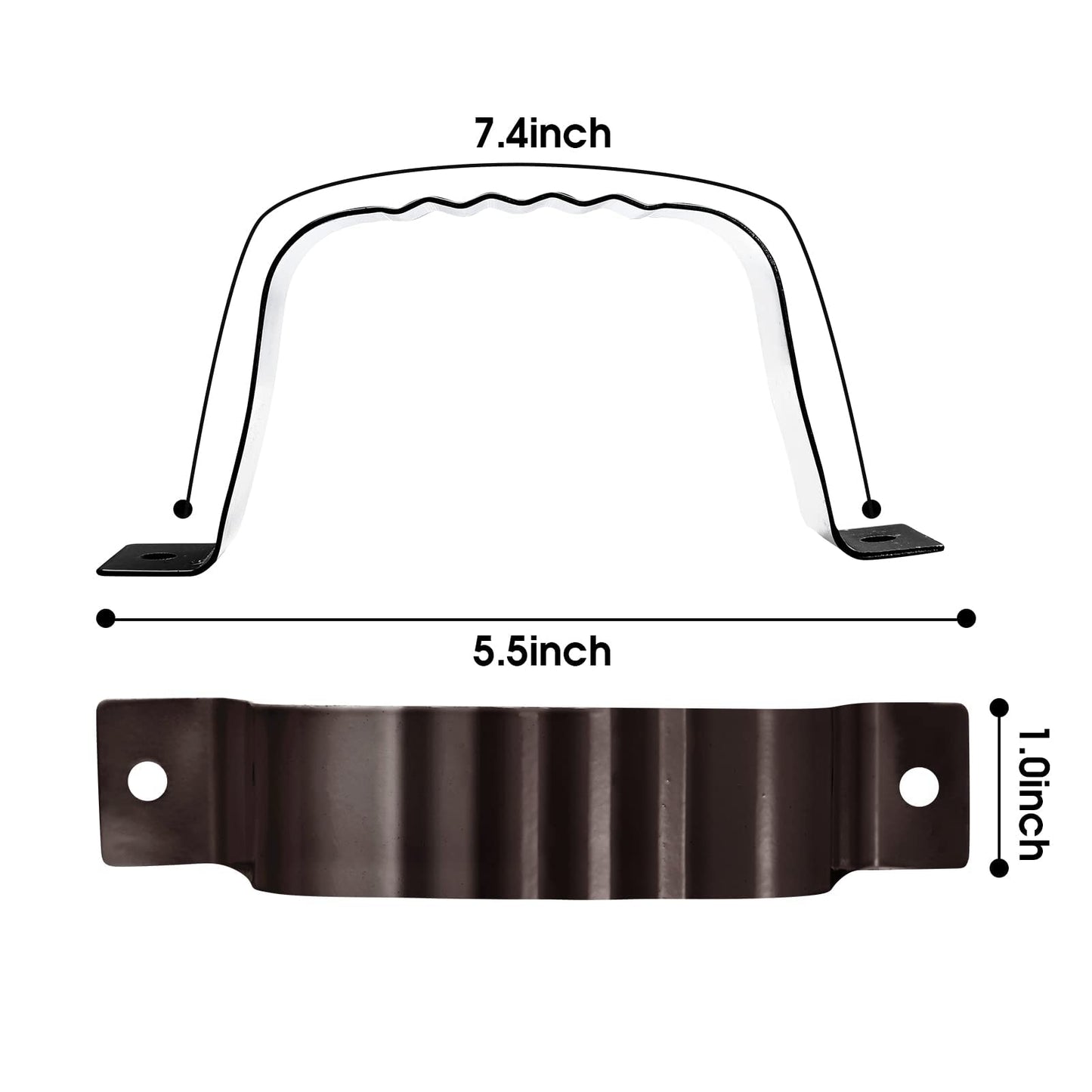 VYH Downspout Adapter Gutter Downspout Strap 2x3 Leader Strap 2x3 6pcs