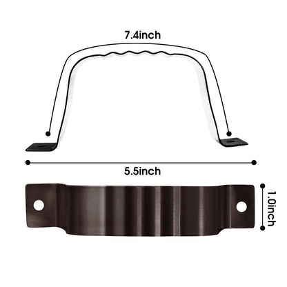 VYH Downspout Adapter Gutter Downspout Strap 2x3 White Leader Strap 2x3