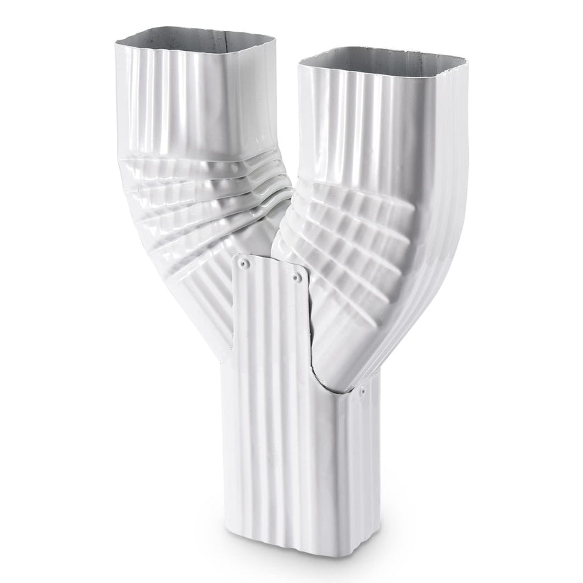VYH Downspout Gutter Y Diverter 2x3, Low Gloss White,Y Downspout, Gutt ...