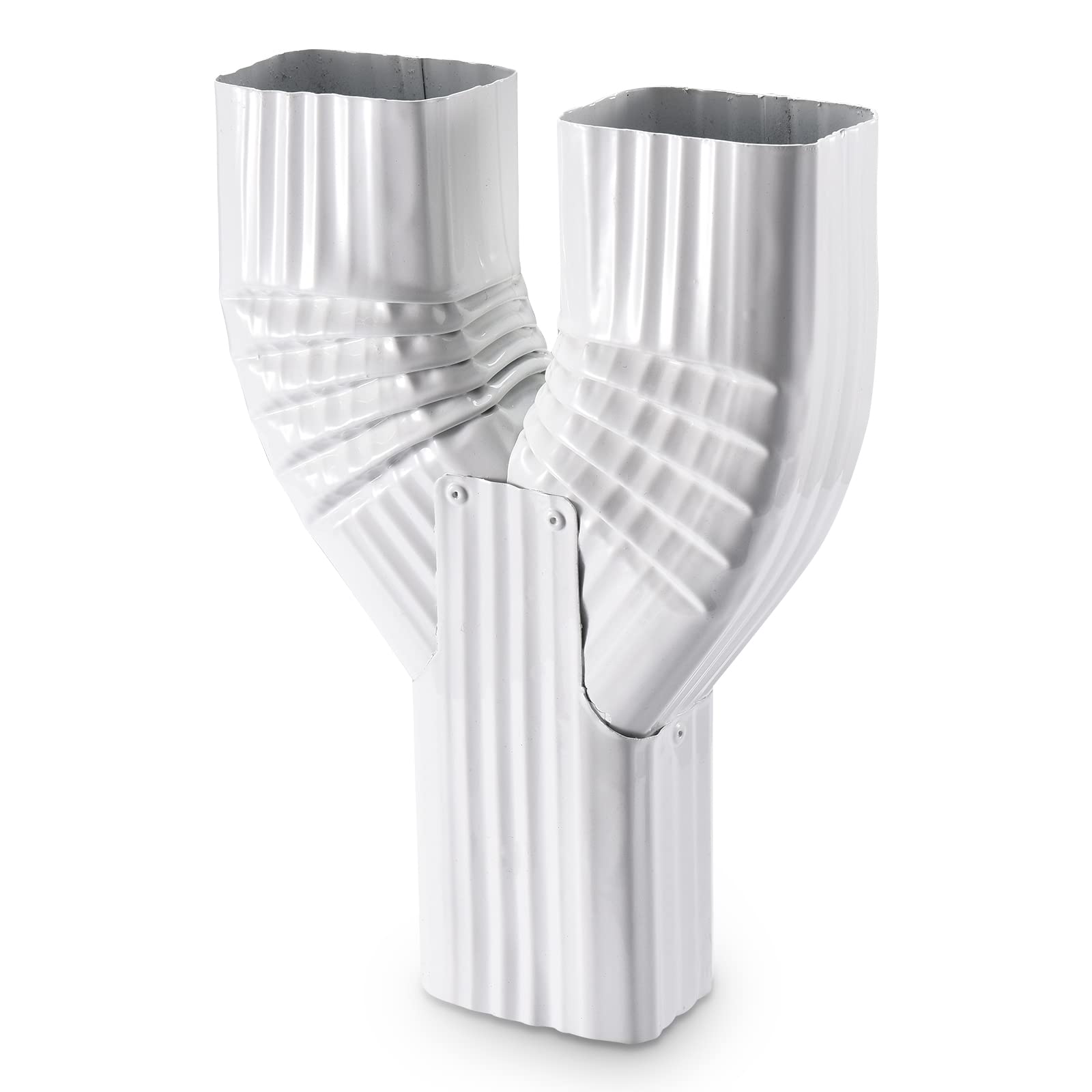 VYH Downspout Gutter Y Diverter 2x3, Low Gloss White，Y Downspout, Gutt ...