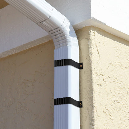 VYH Downspout Adapter Gutter Downspout Strap 2x3 White Leader Strap 2x3