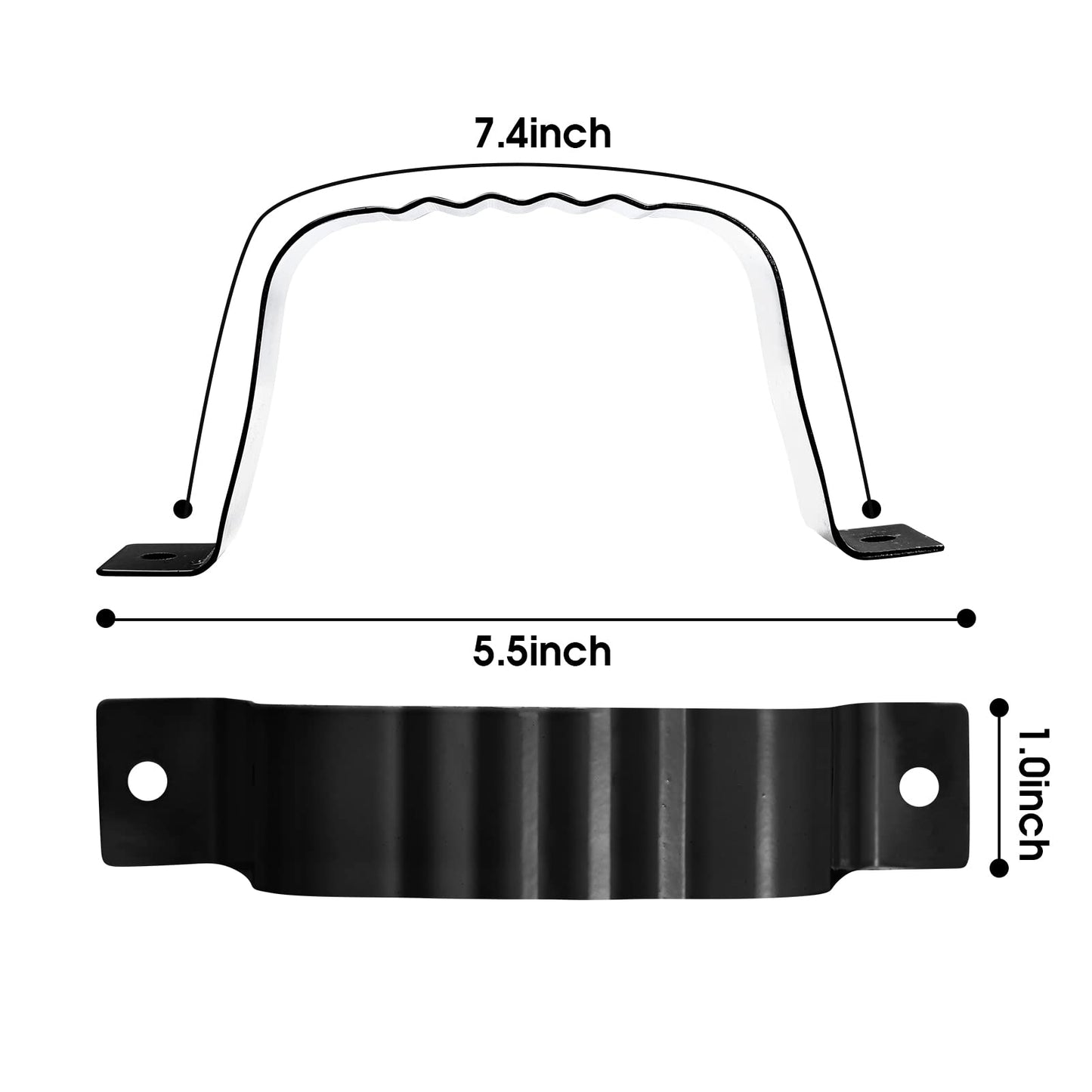 VYH Downspout Adapter Gutter Downspout Strap 2x3 White Leader Strap 2x3